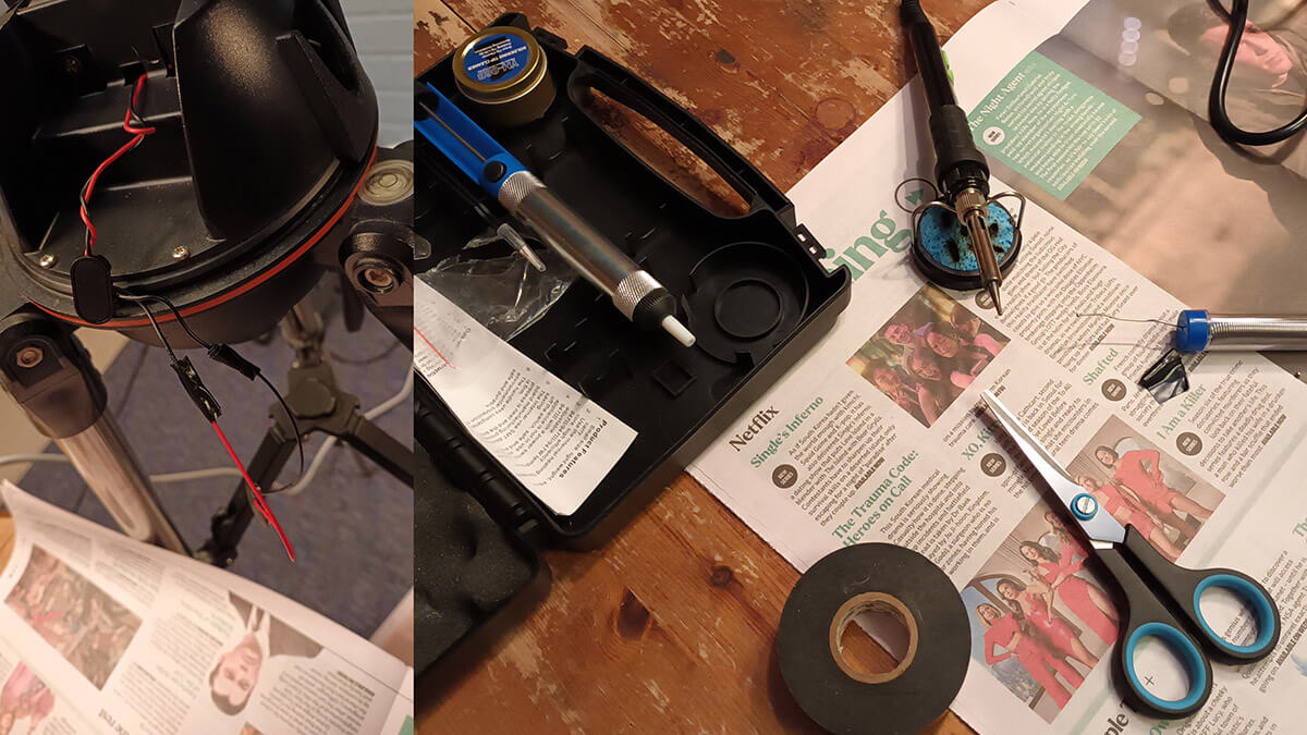 Telescope Battery Cable Soldering Iron Repairs - 20 Jan 2025