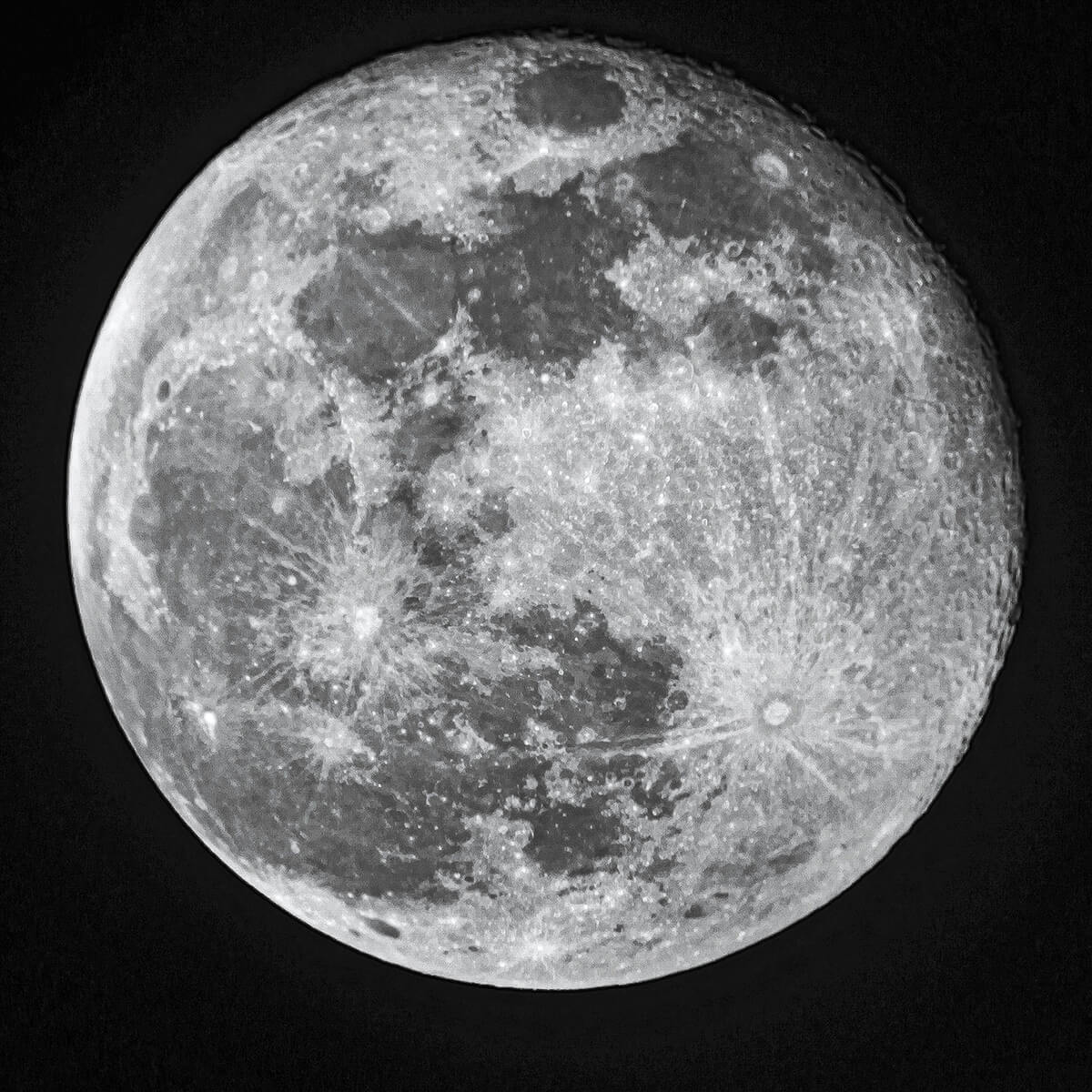 Jan 2024 Full Moon (60x Magnification) [Processed] - 26 Jan 2024