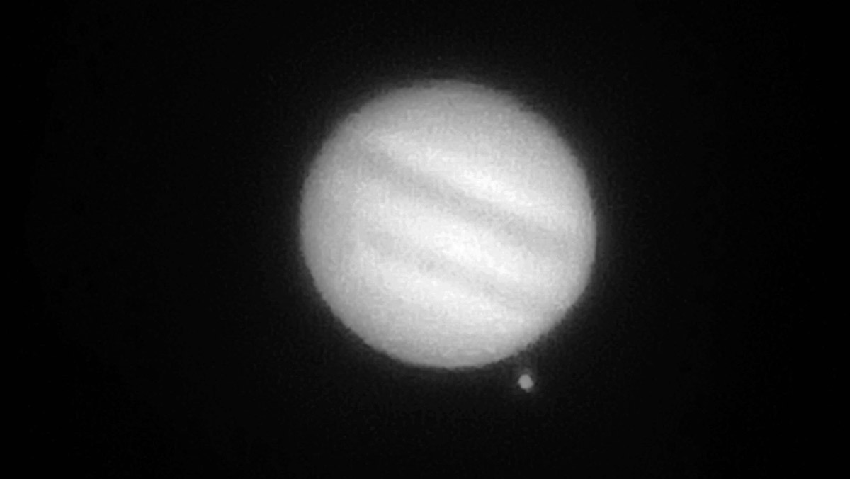 Jupiter and Ganymede Emerging after Transit - 20 Jan 2025