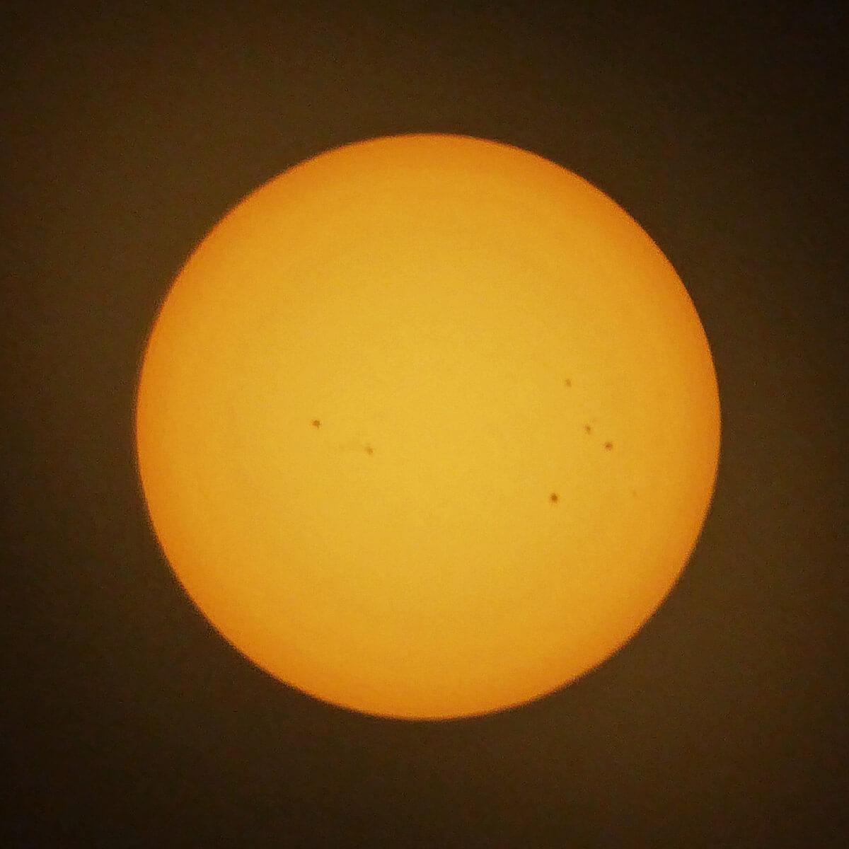 Sunspots (Enhanced Colour) - 18 Mar 2025