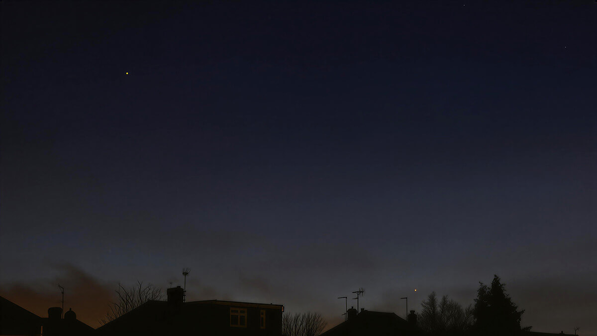 Mercury and Saturn (2026 Planetary Parade) - 22 Feb 2026