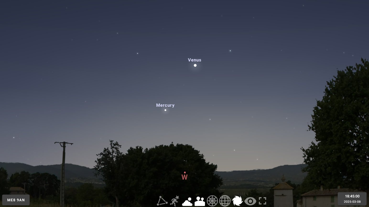 Mercury Greatest Eastern Elongation - 08 Mar 2025