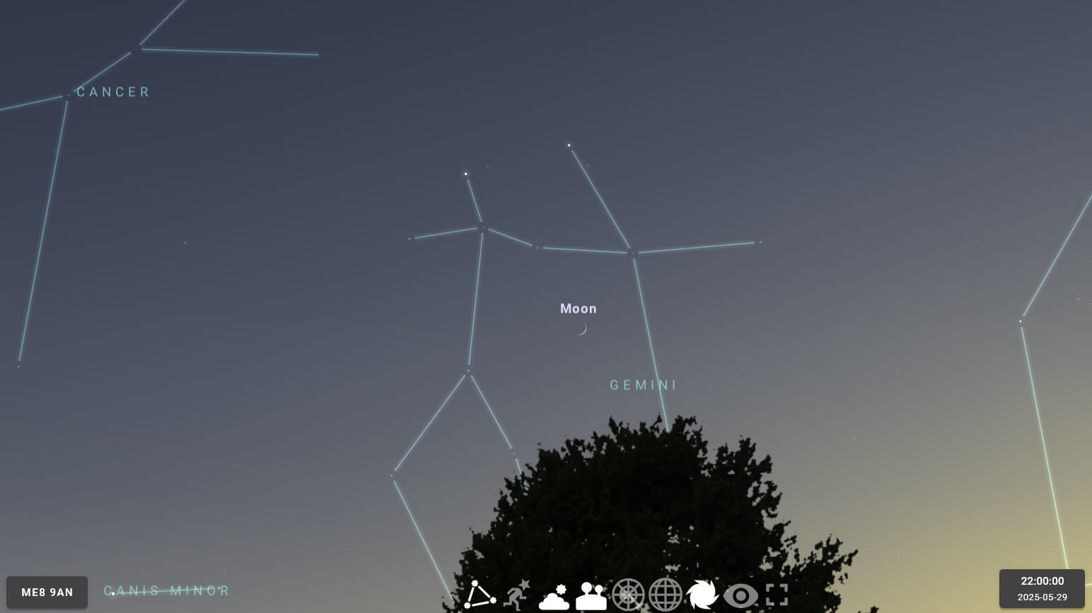 Moon-Regulus Daytime Conjunction - 05 May 2025