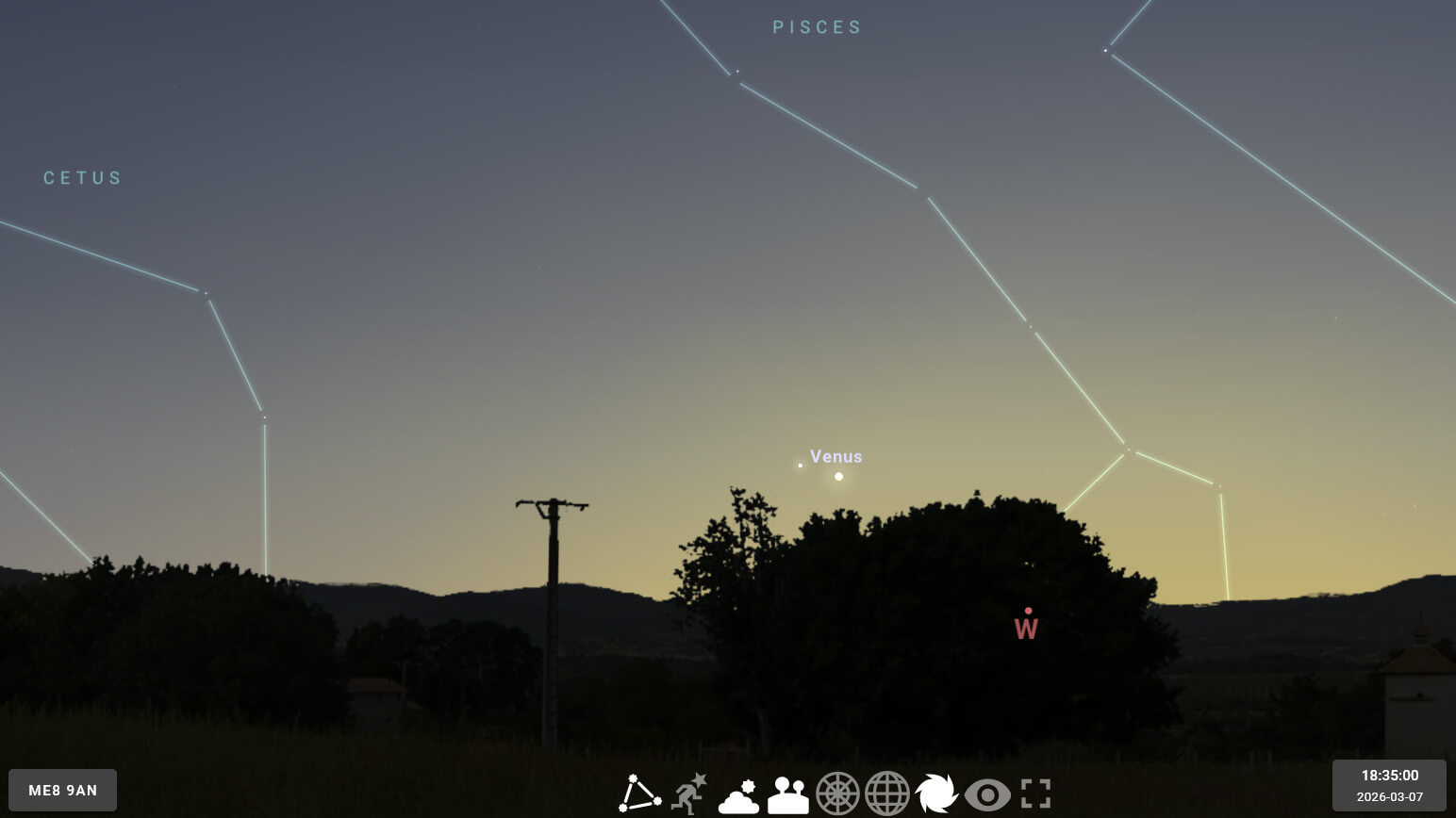 Venus close to Saturn - 07 Mar 2026