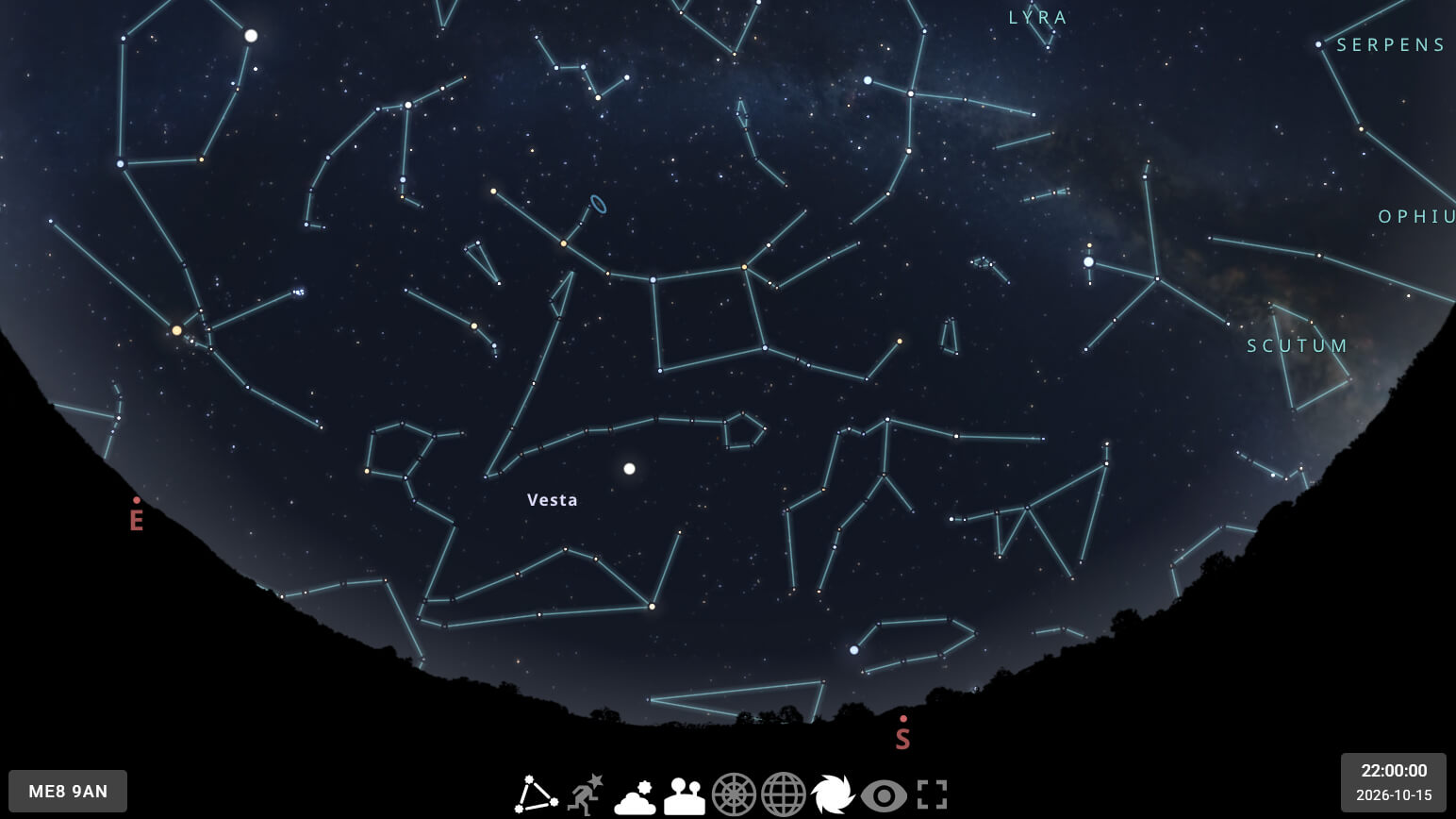 October 2026 Night Sky - 15 Oct 2026